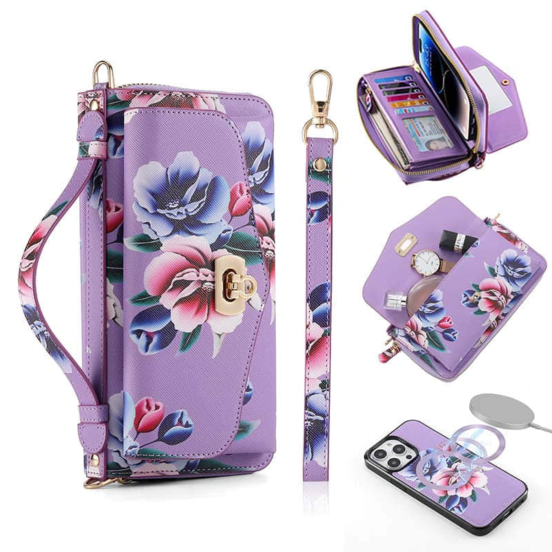 Casekis Multifunction Tote Crossbody Phone Bag Purple