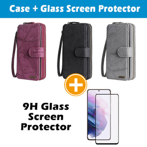 Casekis Zipper Wallet Detachable Phone Case For Galaxy S22 5G