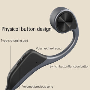 Casekis Bone Conduction Bluetooth Headset Waterproof and Durable Headphone 8GB Storage Space