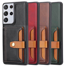 Load image into Gallery viewer, CASEKIS Leather Card Bag Multi-Function Mobile Phone Case For Samsung Galaxy - Casekis
