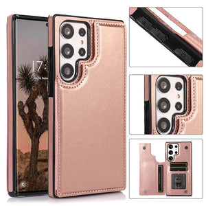 Casekis Leather Wallet Phone Case Rose Gold