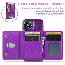 Load image into Gallery viewer, Casekis Glitter Cardholer Magnetic Phone Case for iPhone 14
