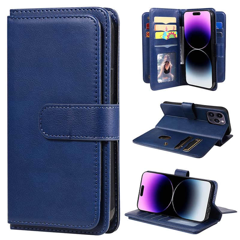Casekis Large Capacity Cardholder Phone Case Dark Blue