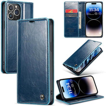 画像をギャラリービューアに読み込む, CASEKIS Luxury Flip Leather Phone Case Blue
