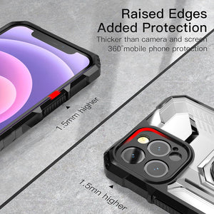 Casekis Magnetic Metal Finger Ring Holder Armor Case For iPhone