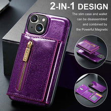 Load image into Gallery viewer, Casekis Glitter Cardholer Magnetic Phone Case for iPhone 14
