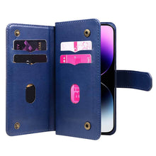 画像をギャラリービューアに読み込む, Casekis Large Capacity Cardholder Phone Case Dark Blue

