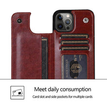 Load image into Gallery viewer, Casekis Leather Wallet Phone Case Brown
