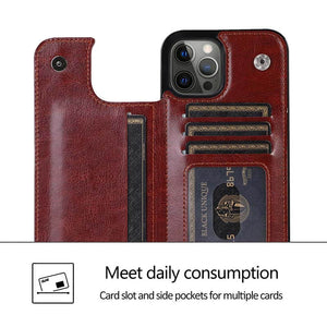 Casekis Leather Wallet Phone Case Brown