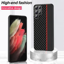 Load image into Gallery viewer, Casekis Carbon Fiber Texture Leather PU Case for Galaxy S22 Series
