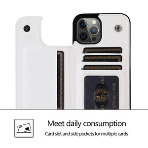 Casekis Leather Wallet Phone Case White
