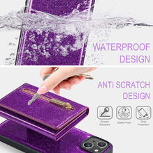 Load image into Gallery viewer, Casekis Glitter Cardholer Magnetic Phone Case for iPhone 14 Plus
