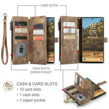 Load image into Gallery viewer, Casekis Leather Zipper Phone Case Brown
