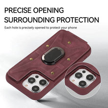 Muat gambar ke penampil Galeri, Casekis Magnetic Holder Wallet Phone Case Red Wine
