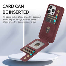 Load image into Gallery viewer, Casekis Magnetic Holder Wallet Phone Case Red Wine
