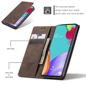 Casekis Retro Wallet Case for Galaxy A52 4G/5G