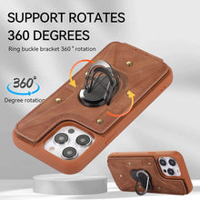 Muat gambar ke penampil Galeri, Casekis Magnetic Holder Wallet Phone Case Brown
