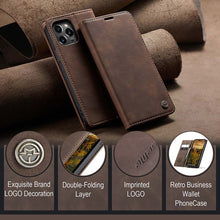 Load image into Gallery viewer, Casekis Retro Wallet Case For iPhone 14 Pro Max
