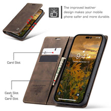 Load image into Gallery viewer, Casekis Retro Wallet Case For iPhone 14 Pro Max
