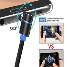Load image into Gallery viewer, 3 in 1 360° Magnetic Charging Cable for Huawei iPhone Samsung - Casekis
