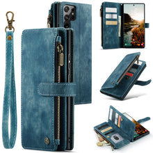 画像をギャラリービューアに読み込む, Casekis Leather Zipper Phone Case Blue
