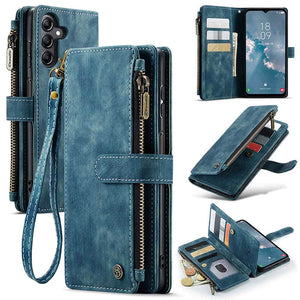 Casekis Leather Zipper Phone Case For Galaxy A14 5G